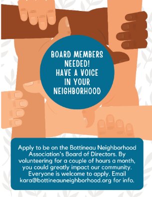 Board members needed! Have a voice in your neighborhood!
